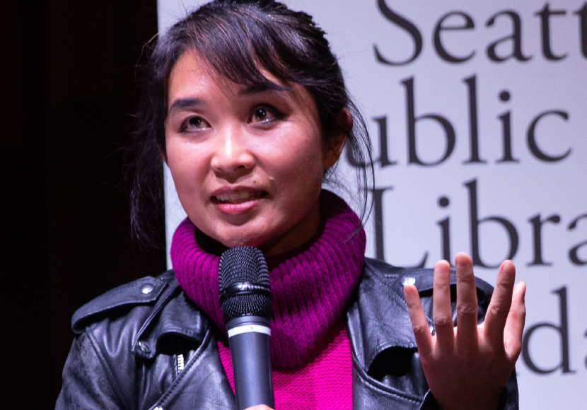 Seattle Reads 2019 author Thi Bui at a Seattle Reads event