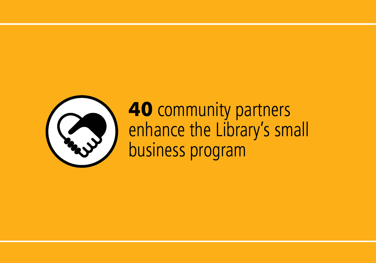 40 community partners enhanced the Library's small business program