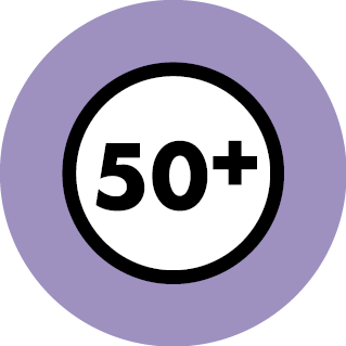icon representing adults 50+