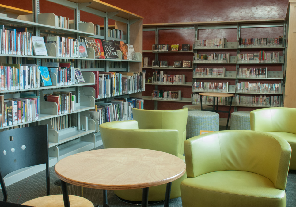 Library patron seating area at the Beacon Hill Branch