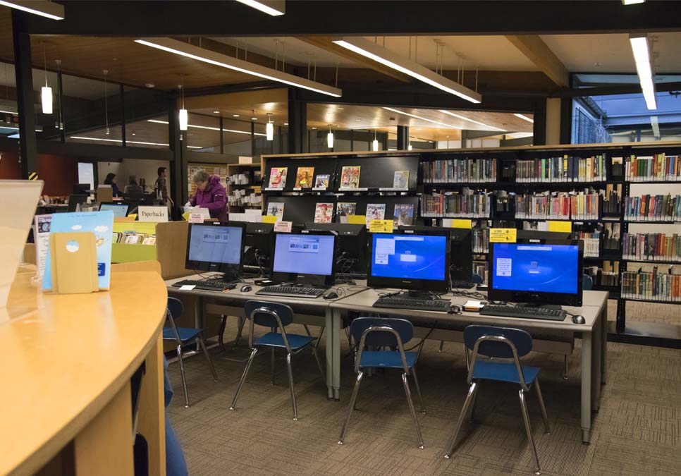 Children’s computer area at the Northeast Branch