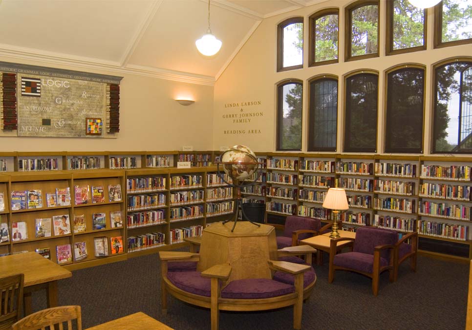 Reading room area at the Queen Anne Branch
