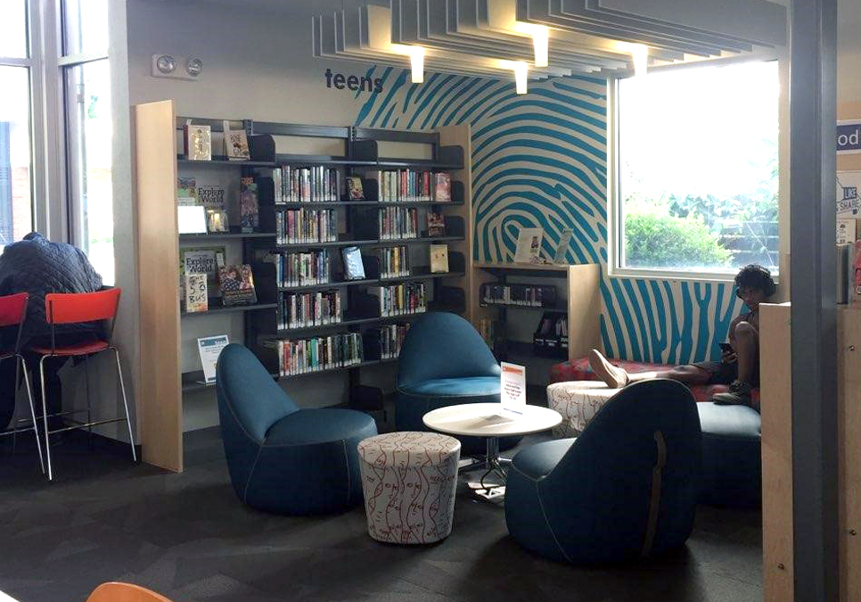 Teen area at the South Park Branch