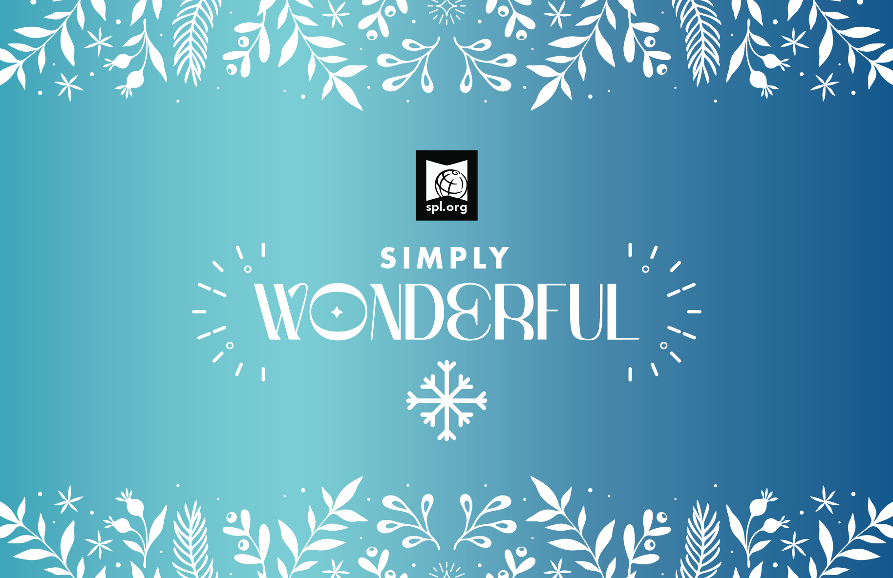 Simply Wonderful blue and white logo