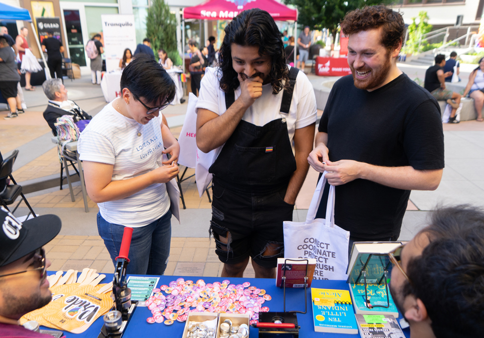 Library staff, friends and family at Seattle Latinx Pride in 2019