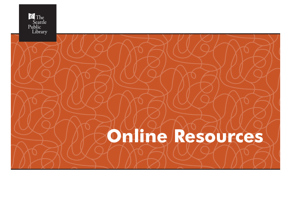 Orange screen with the words "Online Resources"