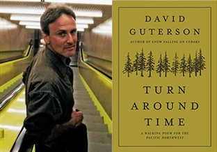 David Guterson and Book cover of Turn Around Time